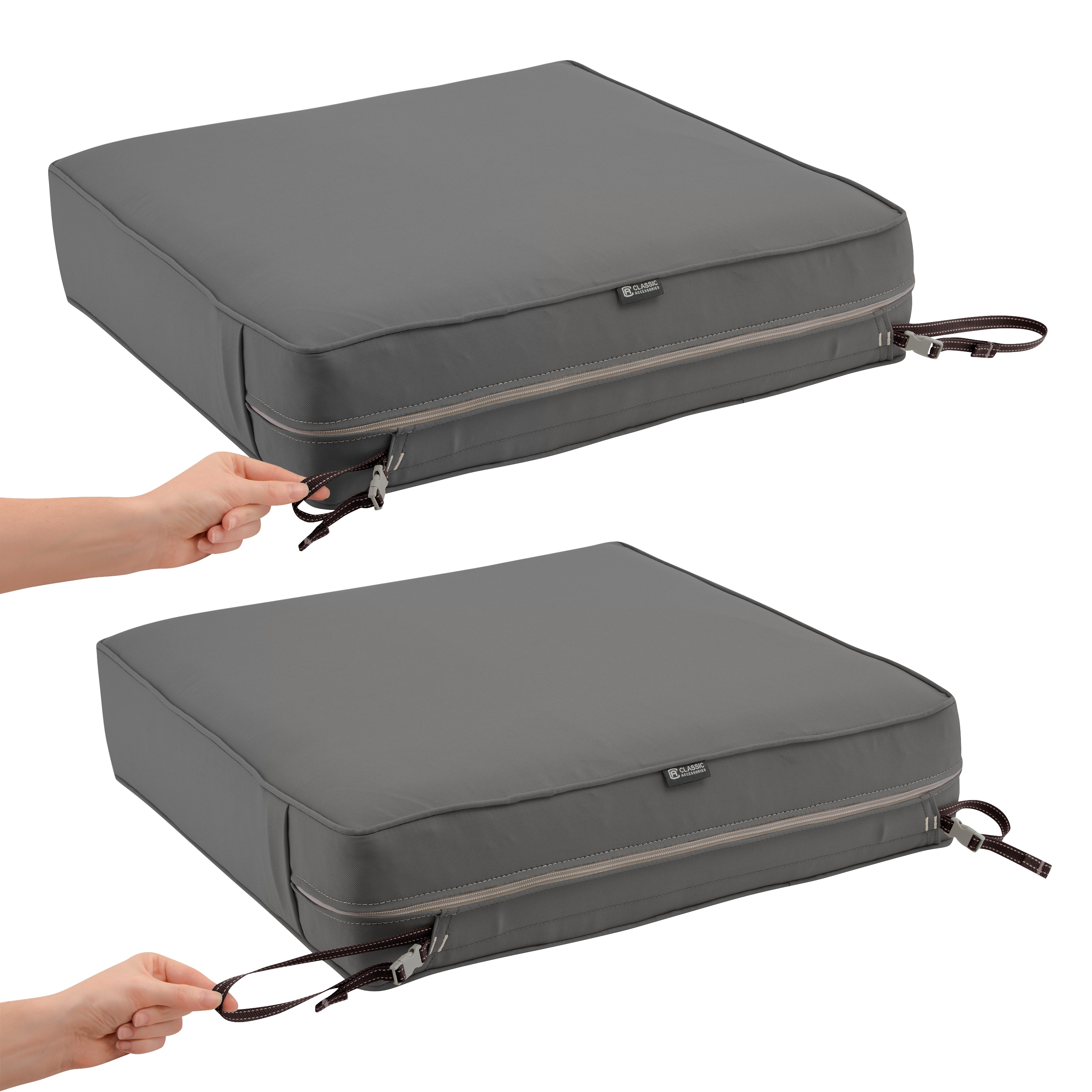 Classic Accessories Montlake Patio Seat Cushion Slip Cover Antique